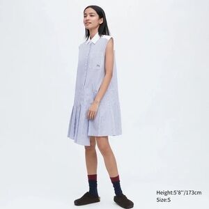 Uniqlo x JW Anderson dress sleeveless shirt dress  academia polished old money L